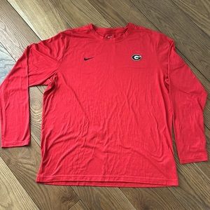University of Georgia Bulldogs Nike Dri-Fit Long-Sleeve Tee Red - XL - NWOT